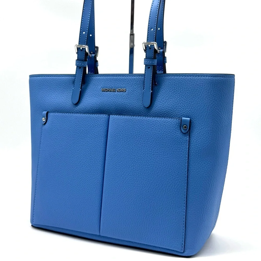 Michael Kors Jet Set Medium Pocket Tote Bag South Pacific Blue